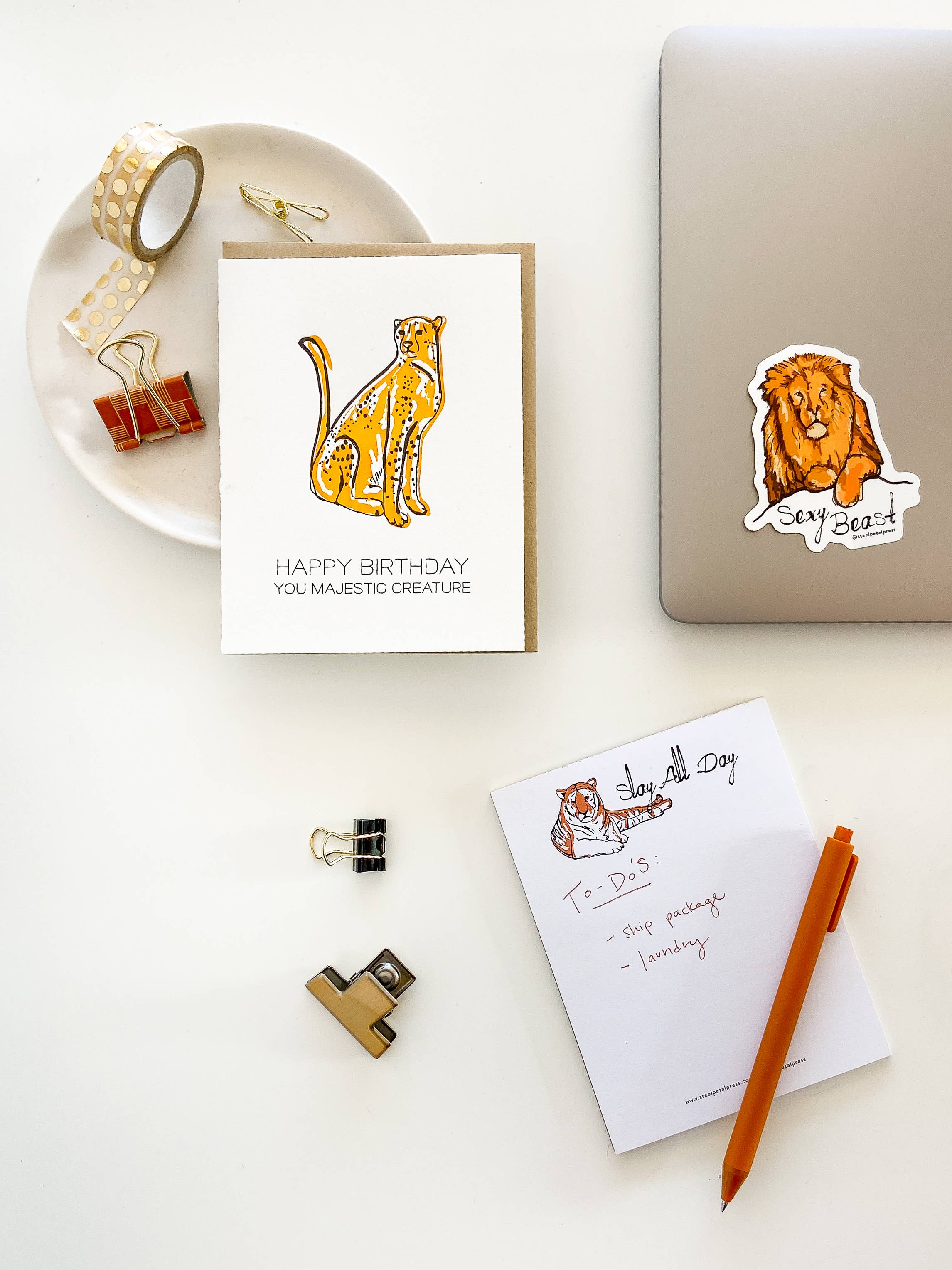 Steel Petal Press - Wholesale Birthday Card - Majestic Birthday - Letterpress Birthday Greeting Card2