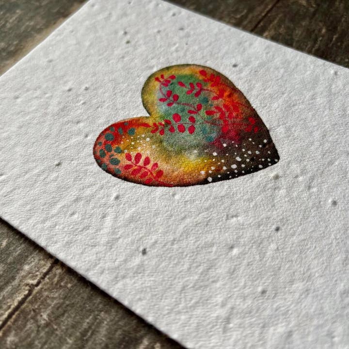 Erika's Whimsical Art – wholesale Love card – Plantable Seed Paper Love Card, Blank Inside 5