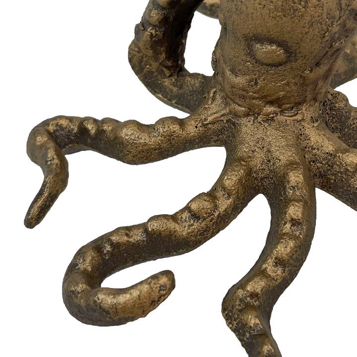 Zeckos - Wholesale Paper Towel Holder - Bronze Cast Iron Octopus Paper Towel Holder - 17 Inches High