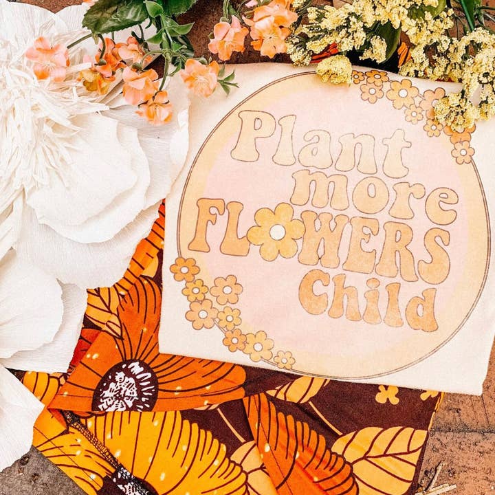 Plant More Flowers Child Tee for wholesale by Mamie Ruth