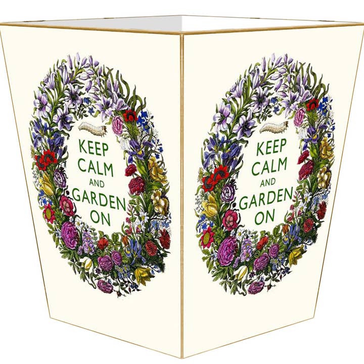 WB9192 - Keep Calm and Garden On Papierkorb für den Großhandel von Marye-Kelley