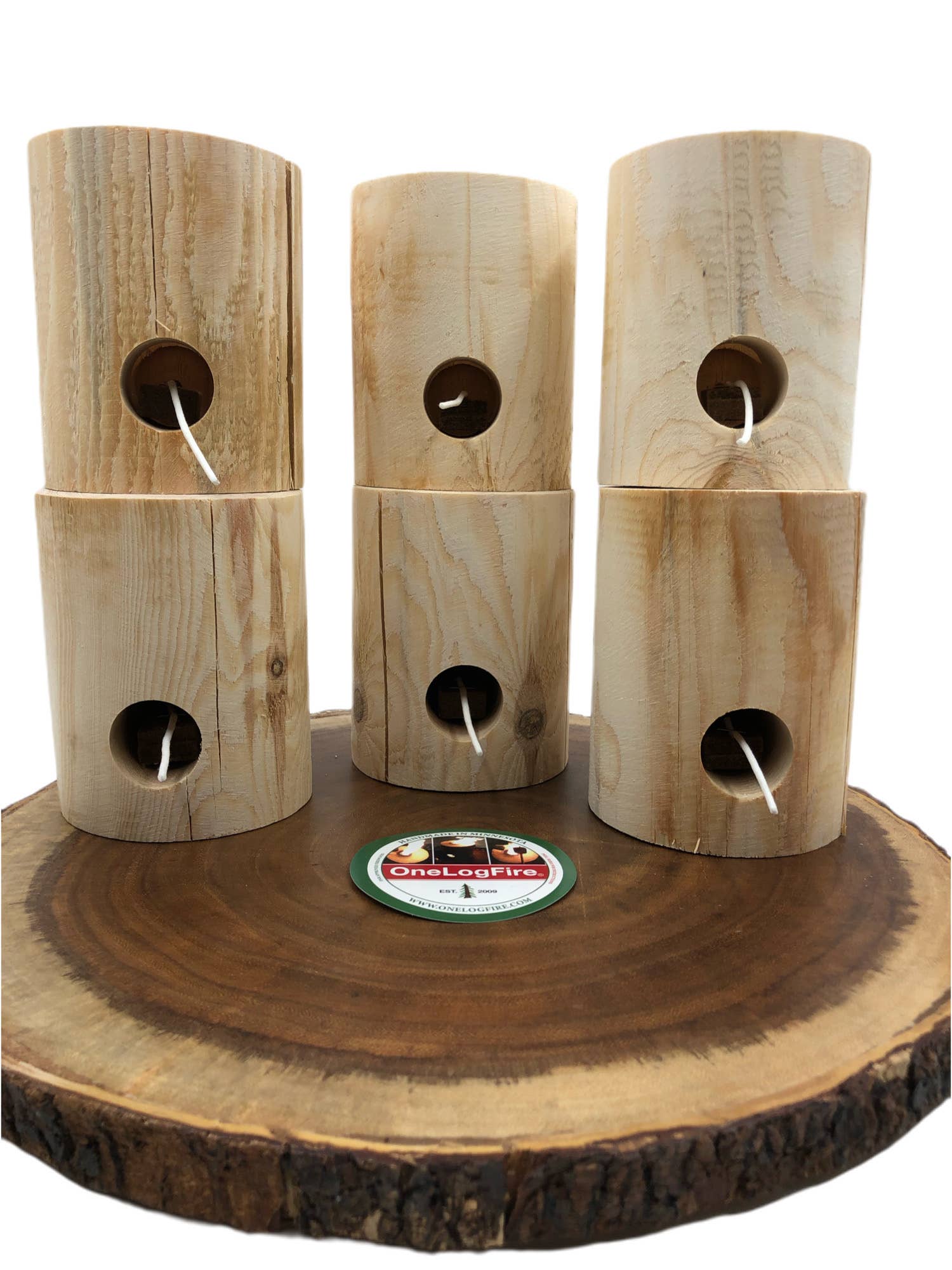 OneLogFire - Wholesale Outdoor Candle - Ultra Mini Bonfire 12-Logs per case    30-Minute burn time1