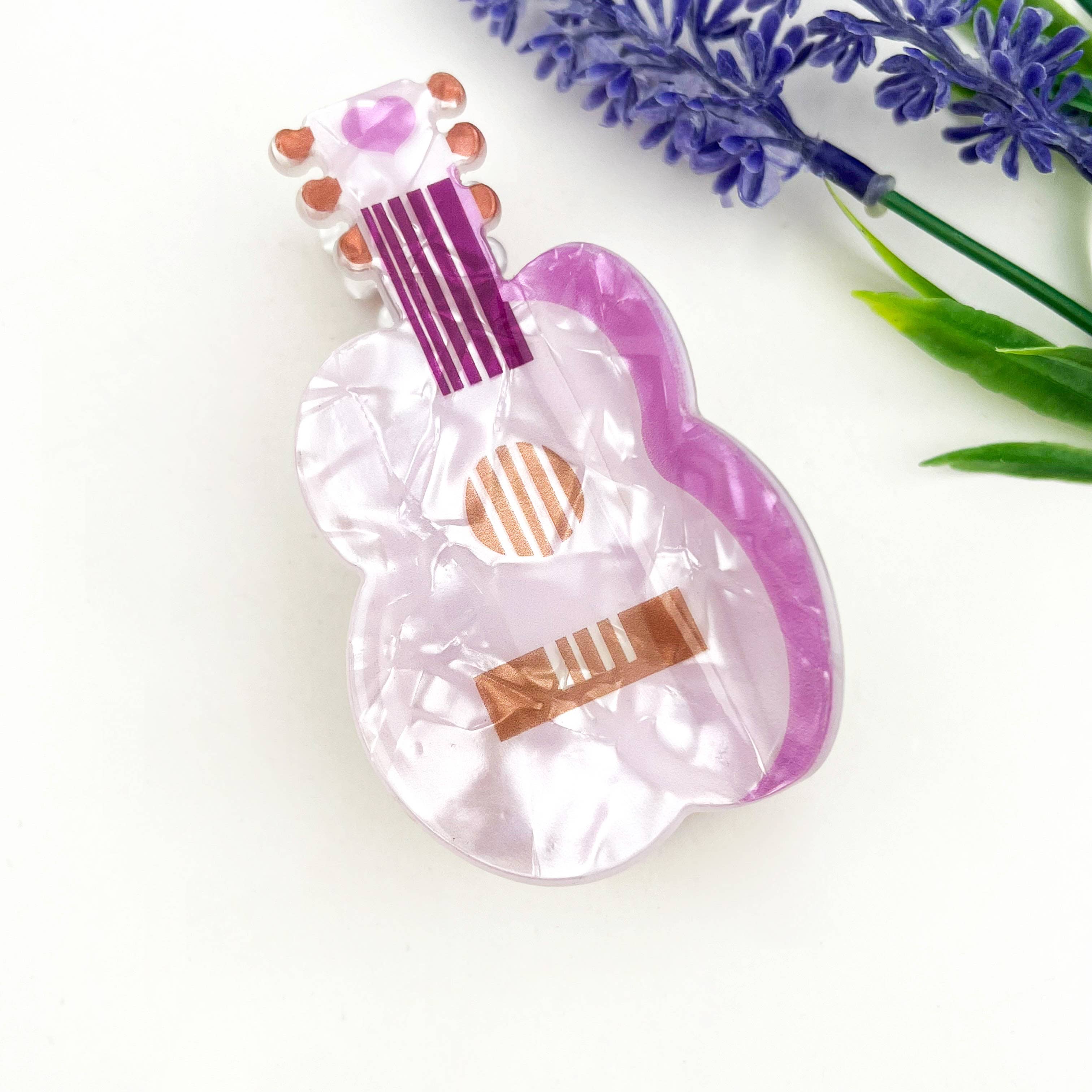 mildstyles - Wholesale Hair Clip - Women's - Palace Motorcycle Guitar Acrylic Printed Hair Claw Clip2
