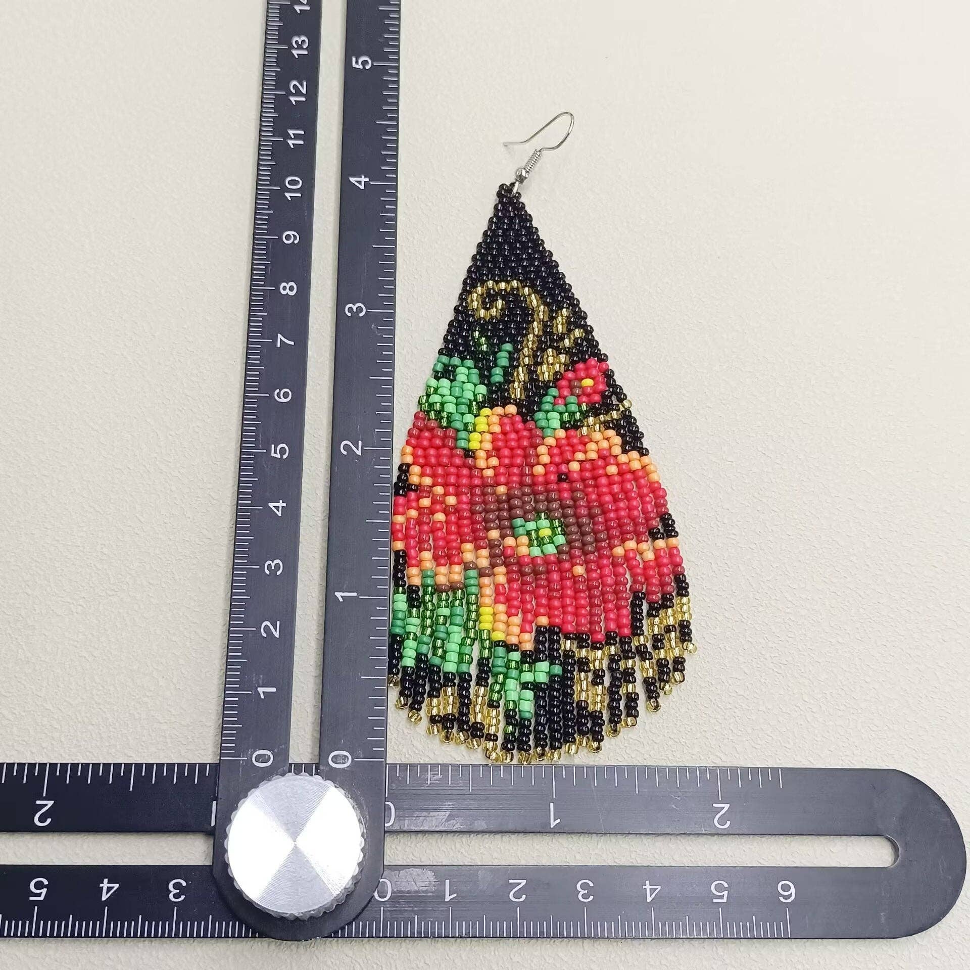 Mio Queena - Wholesale Tassel Earrings - Flower Boho Handmade Seed Beads Fringe Earrings - BJ/SB4