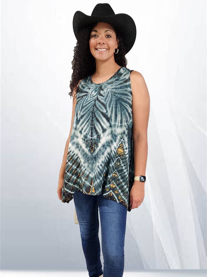 Tarro sin mangas Tie Dye para venta al por mayor de Zumi