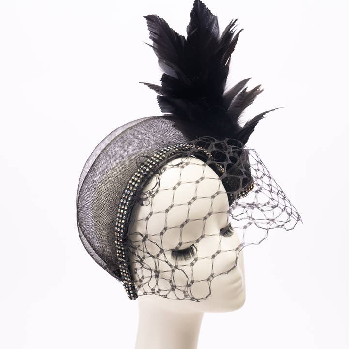 KaKyCo - Wholesale Fashion Headband - Women's - Feather, Rhinestone, Crinoline Embellished Headband | AJ849H25