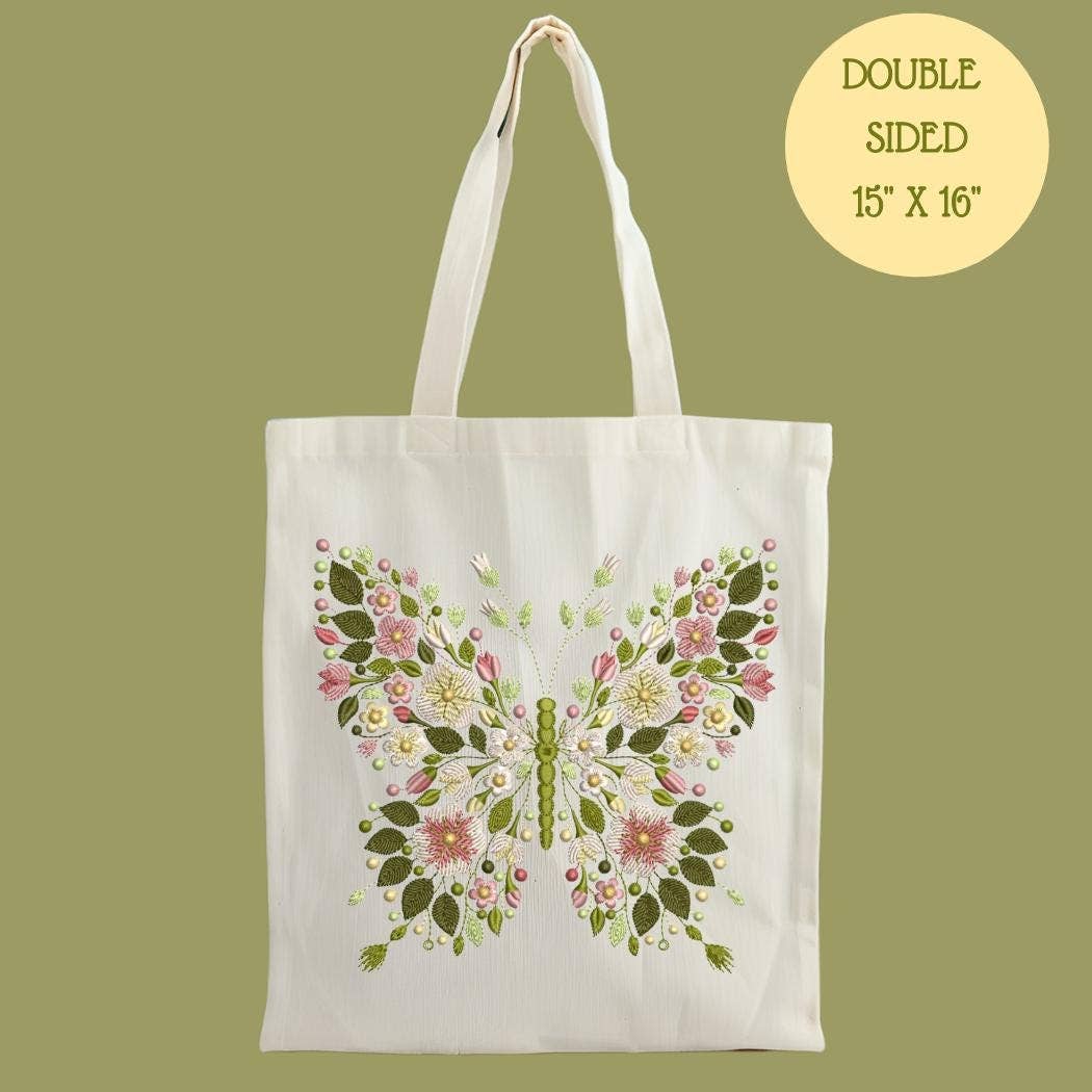 Cottage & Club – wholesale Tea towel – Floral Butterfly, Bee & Dragonfly Tea Towels - Choose Your Design | Waffle Weave Insect Towels | Embroidery Look Kitchen Decor5