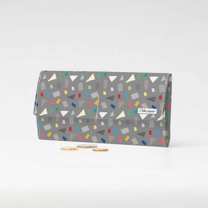 CONFETTI Tyvek® Pappwallet XL/Clutch Portemonnaie für den Großhandel von I Like Paper