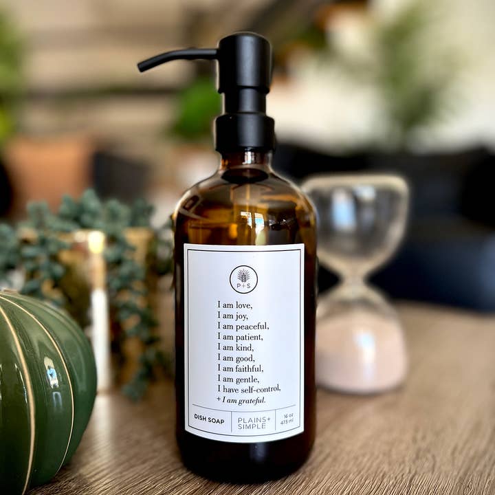 Plains + Simple - Wholesale Soap Dispenser - I Am Kind Amber Glass Reusable Soap/Lotion Dispenser8