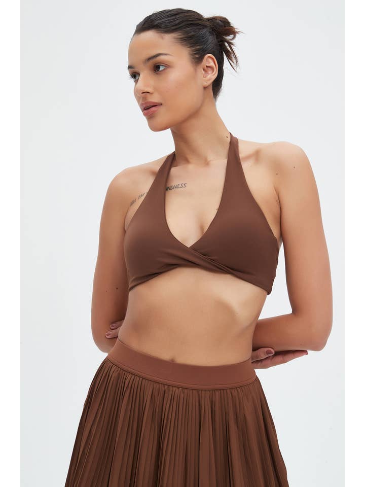 Mantra Active - Vendita all'ingrosso Reggiseno sportivo - Donna - Reggiseno Sportivo con Nodo Frontale e Schiena Aperta Chloe1