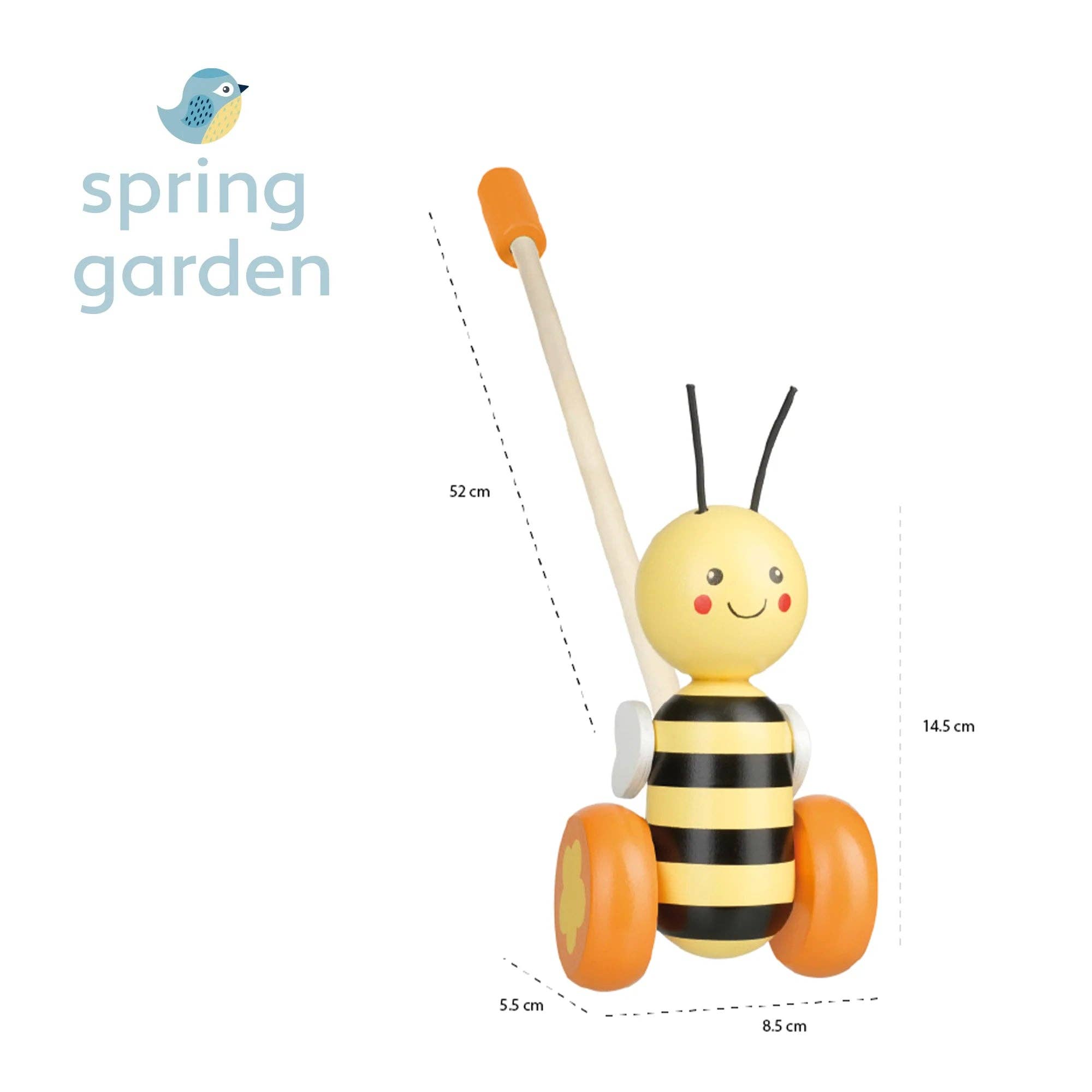 Orange Tree Toys - Wholesale Wood Toy - Kids - Boxed Wooden Push Along Honey Bee5
