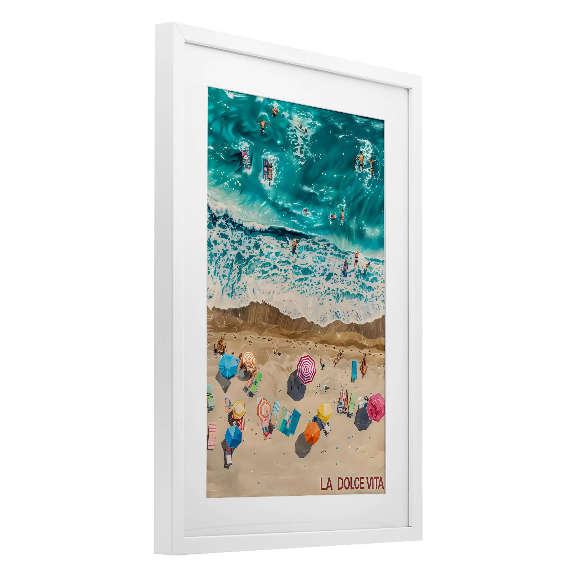 Stupell Industries - Wholesale Wall Sign - Family Beach Dolce Vita - Print Under Glass Wall Art10