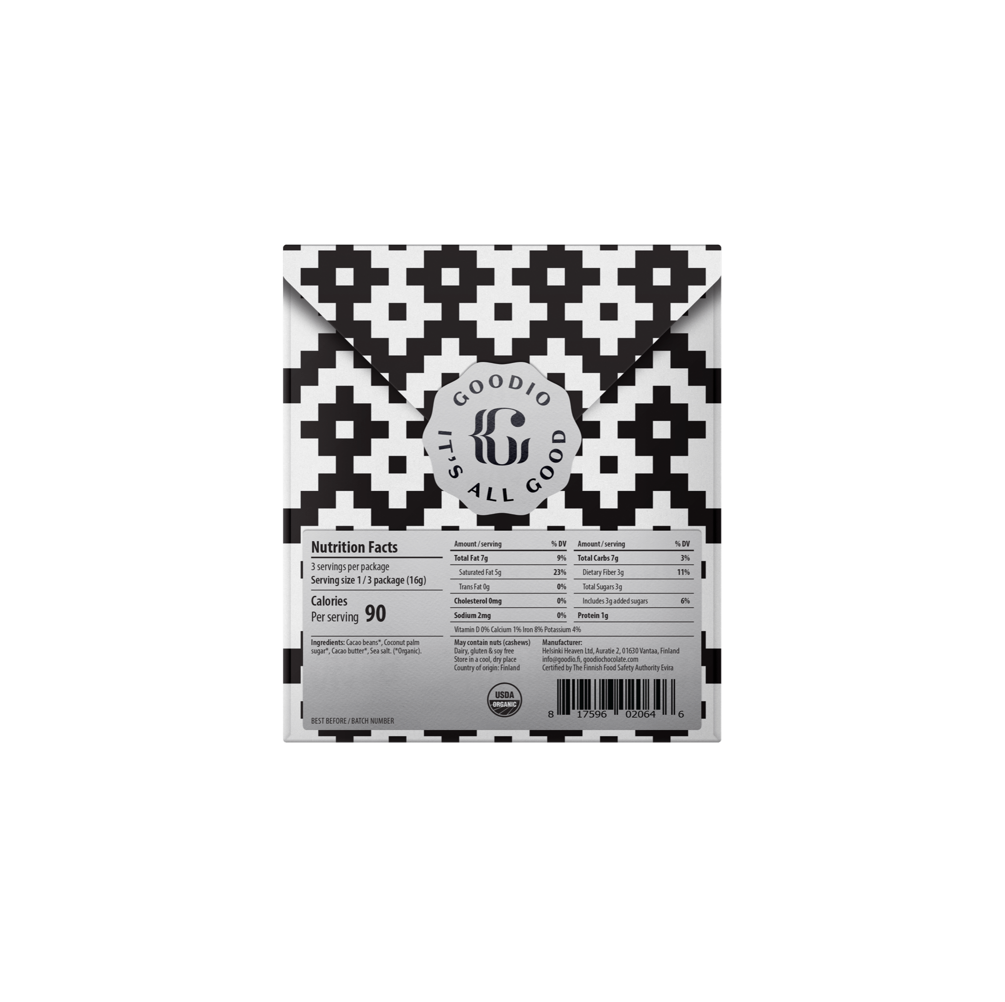 Goodio USA - Wholesale Chocolate Bar - Sea Salt Chocolate 77%7