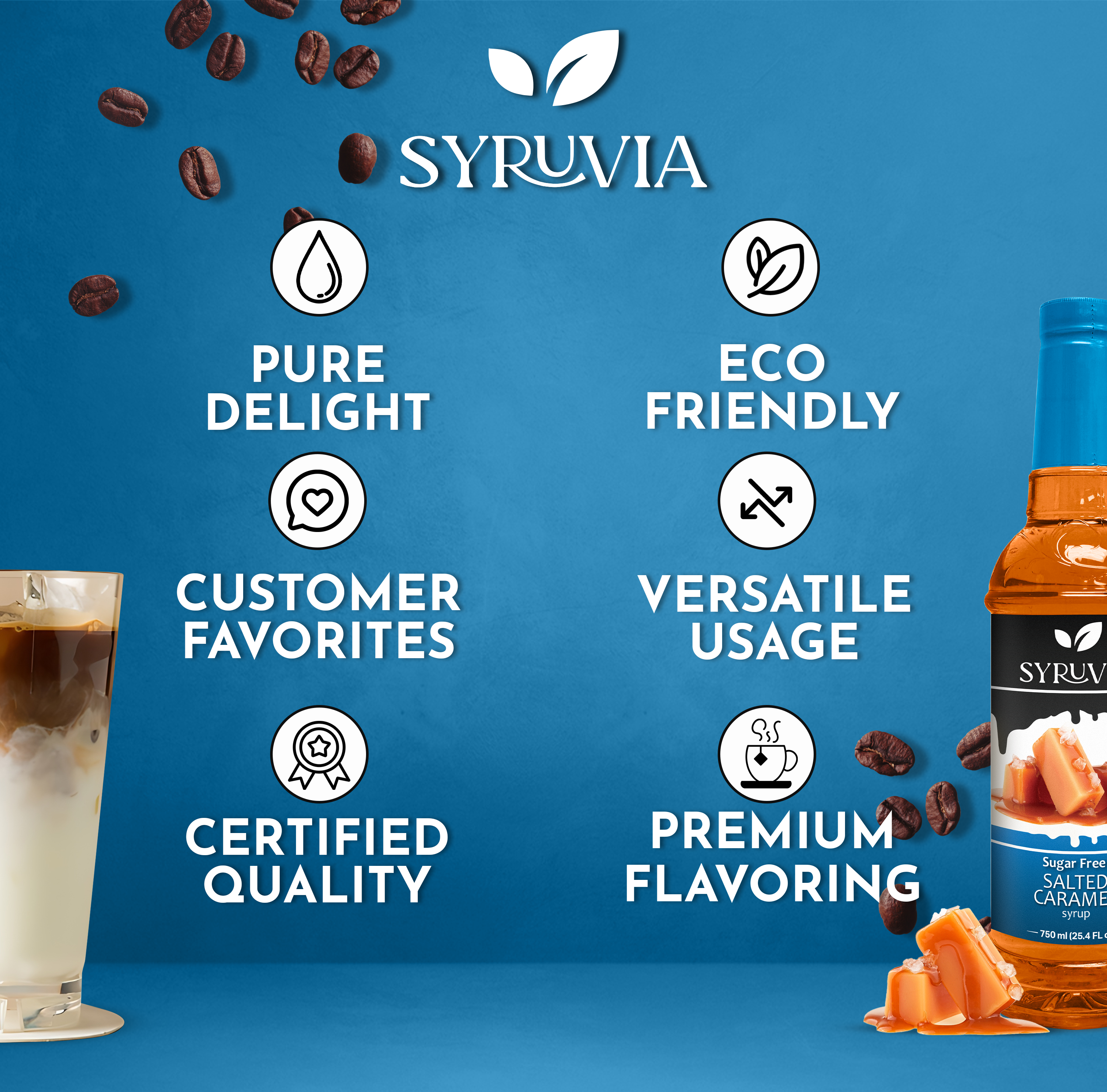 Syruvia - Vente Sirops aromatisés - Sirop de Caramel Salé Sans Sucre4