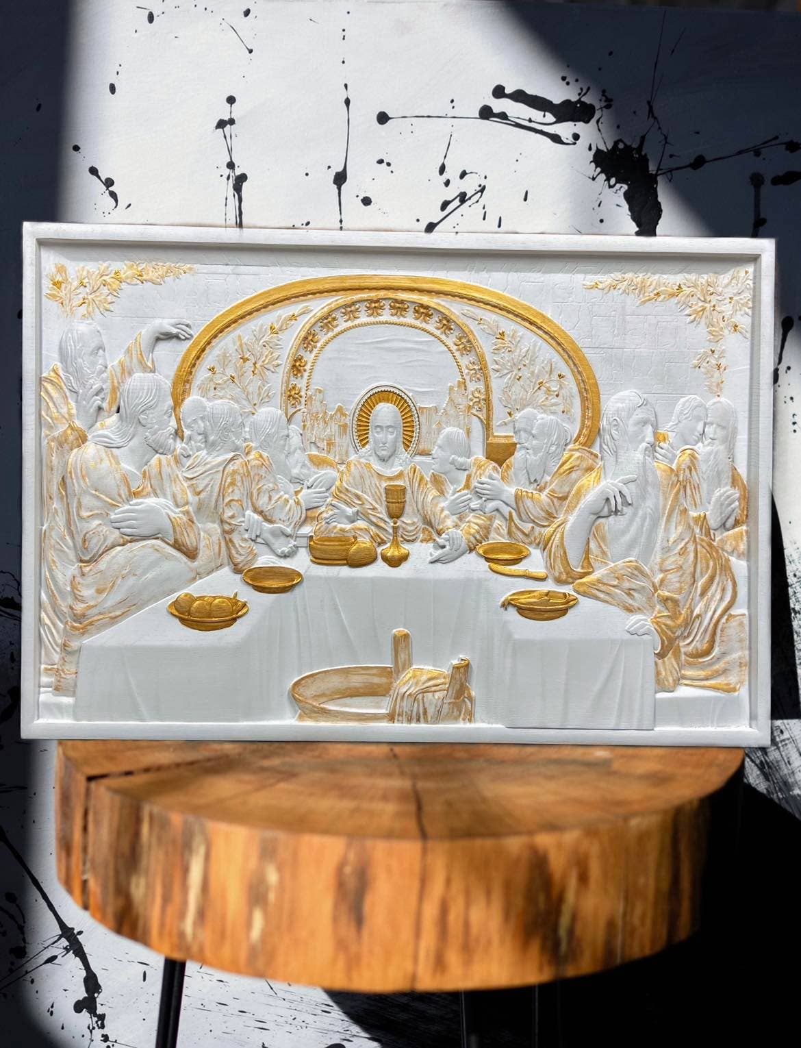 KozakWorkshop – Großhandel 3D-Wandkunst – Das letzte Abendmahl moderne Wand Holz christliche handgefertigte Kunst7