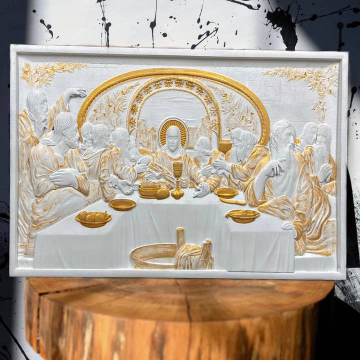 KozakWorkshop – Großhandel 3D-Wandkunst – Das letzte Abendmahl moderne Wand Holz christliche handgefertigte Kunst7