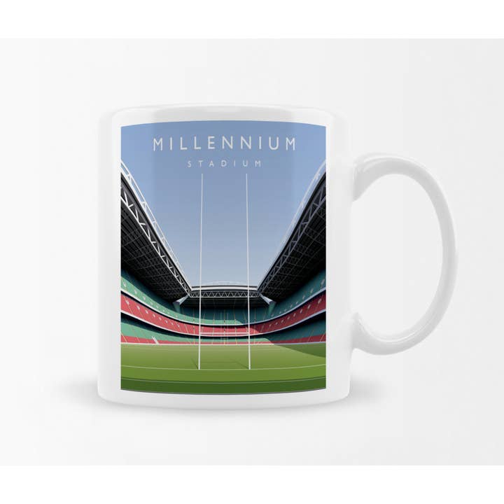 Matthew J I Wood Design & Illustration – wholesale Coffee mug – Millennium Stadium Rugby Mug