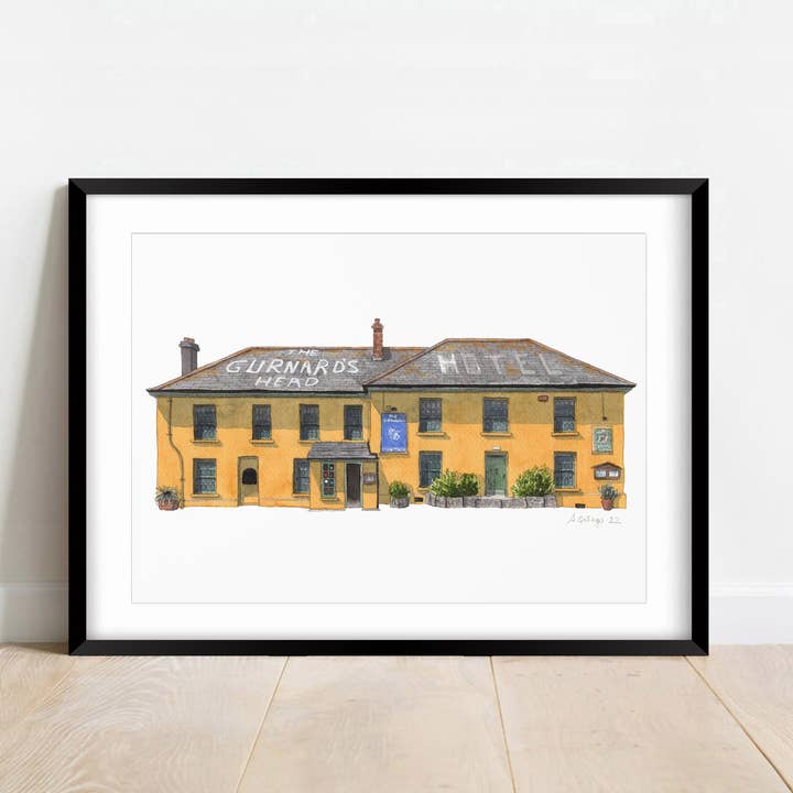 Cornwall - Gurnard's Head - Impression giclée (sans cadre) pour la vente par Ana Gallego Illustrations