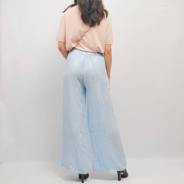 Cecile Wang - Wholesale Pants - Women's - Linen pants with elastic waistband YX18162