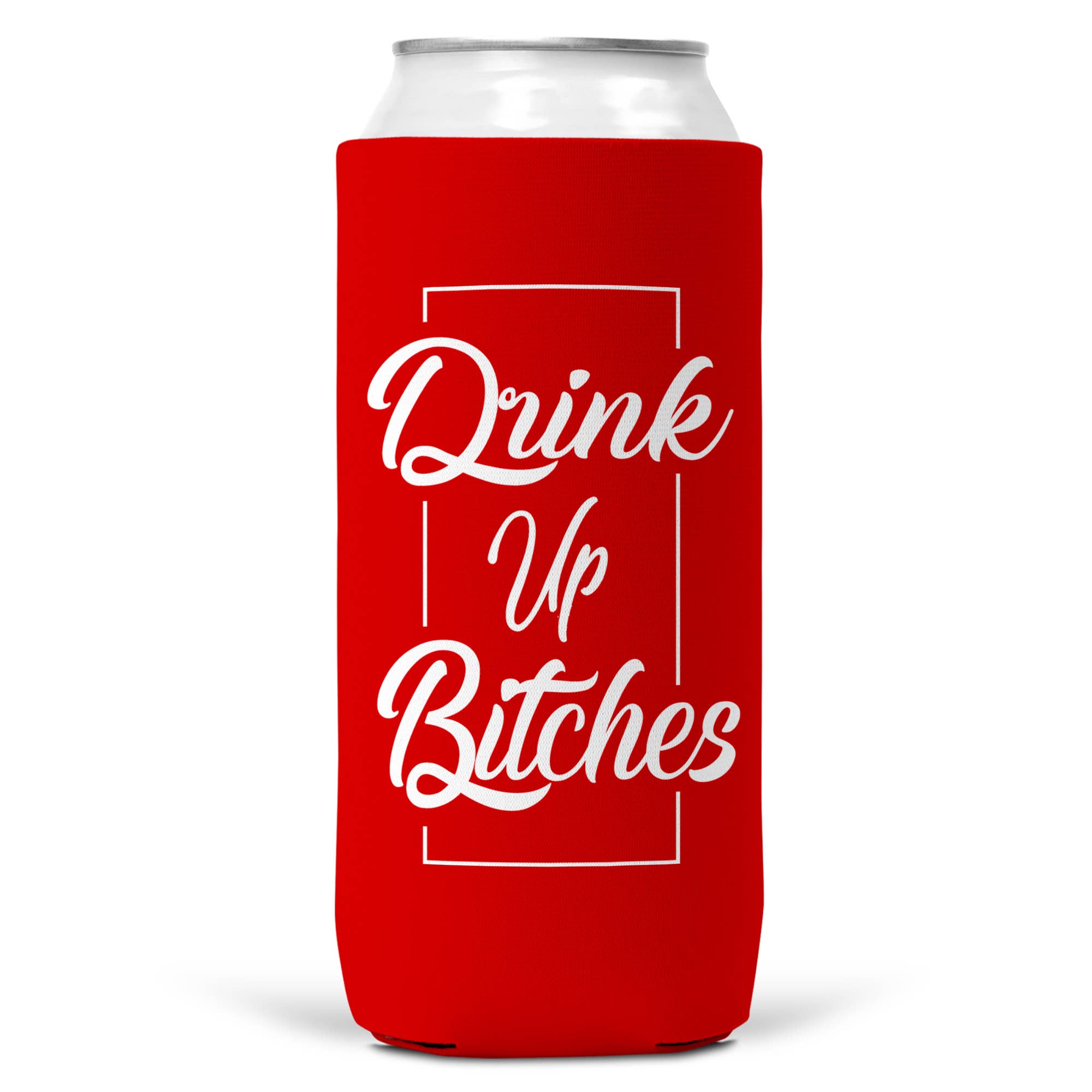 Wi-Wear - Wholesale Drink Huggers & Koozies - Drink Up Bitches SLIM CAN Coozie/Cooler for 12oz Slim Cans7