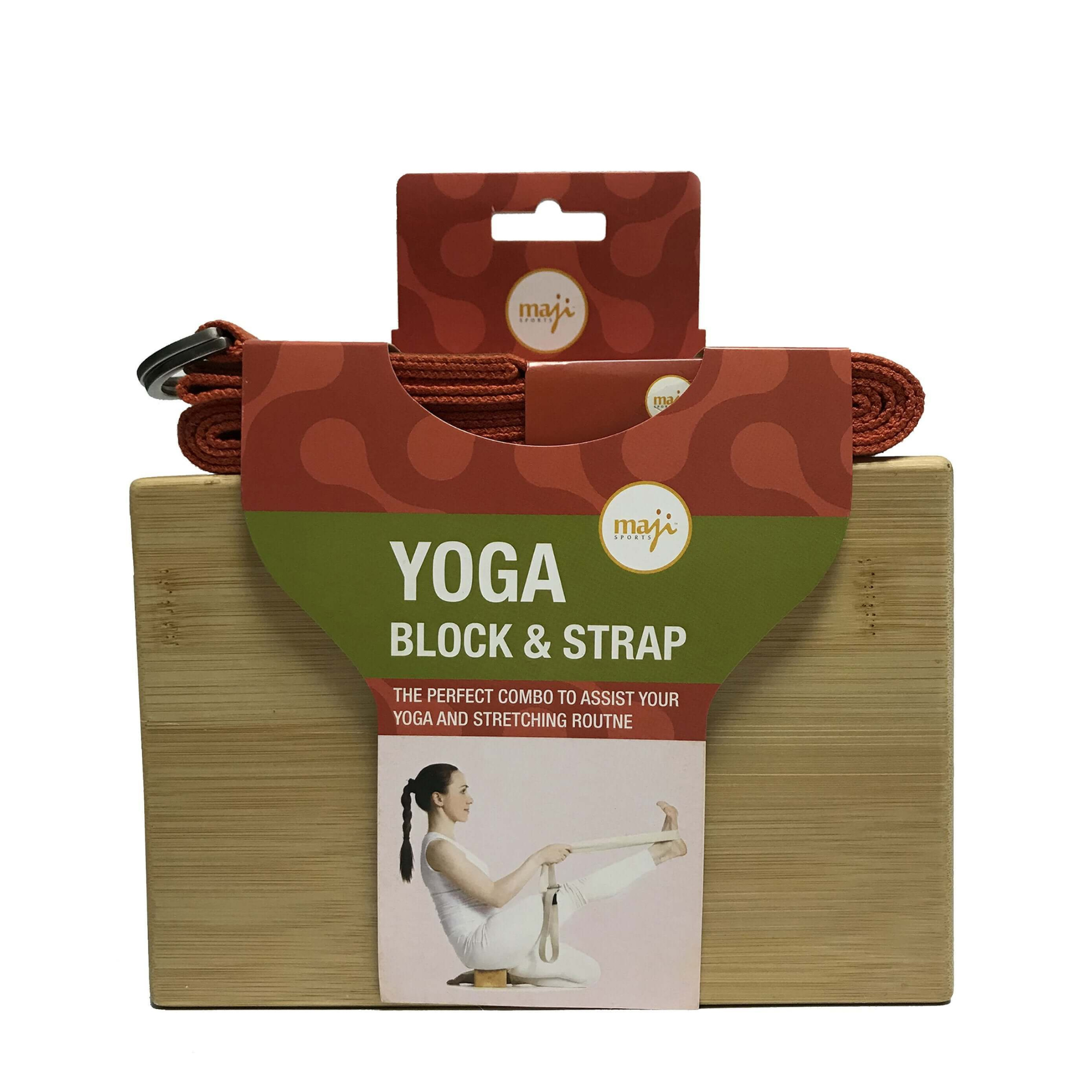JupiterGear - Wholesale Yoga Strap/Band - Maji Sports Bamboo Yoga Block & Strap Combo12