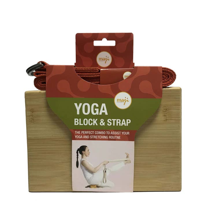 JupiterGear - Wholesale Yoga Strap/Band - Maji Sports Bamboo Yoga Block & Strap Combo12