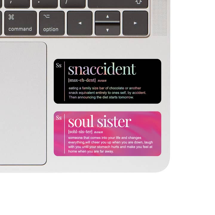 Juju and Moxie - Wholesale Sticker - Snaccident Definition Holographic Vinyl Sticker