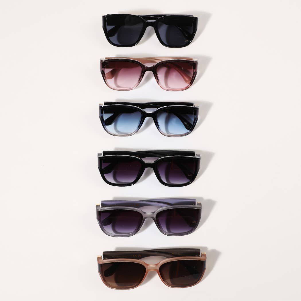  ASSORTED COLOR Semi-Transparent Frame Design Fashion Sunglasses for wholesale on Faire1