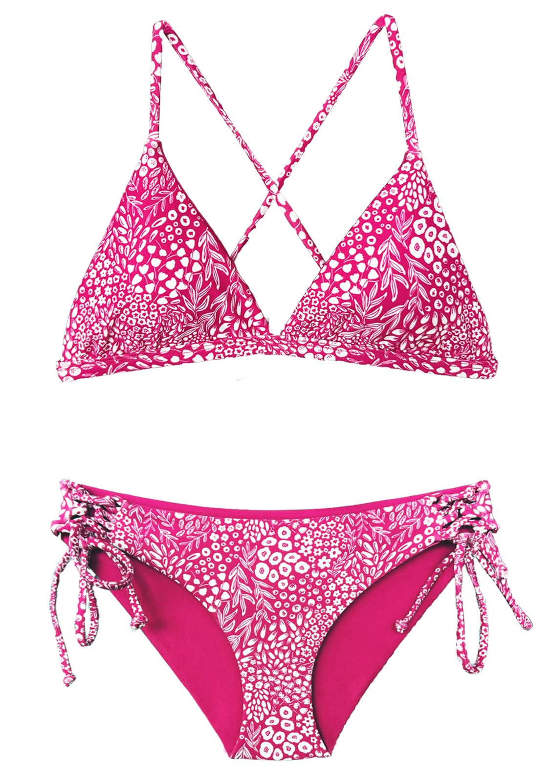 Chance Loves - Wholesale Two Piece Swimsuit - Kids - CORAL | 2-Piece Bikini | Girls 7-16 | Triangle Top | Teens13