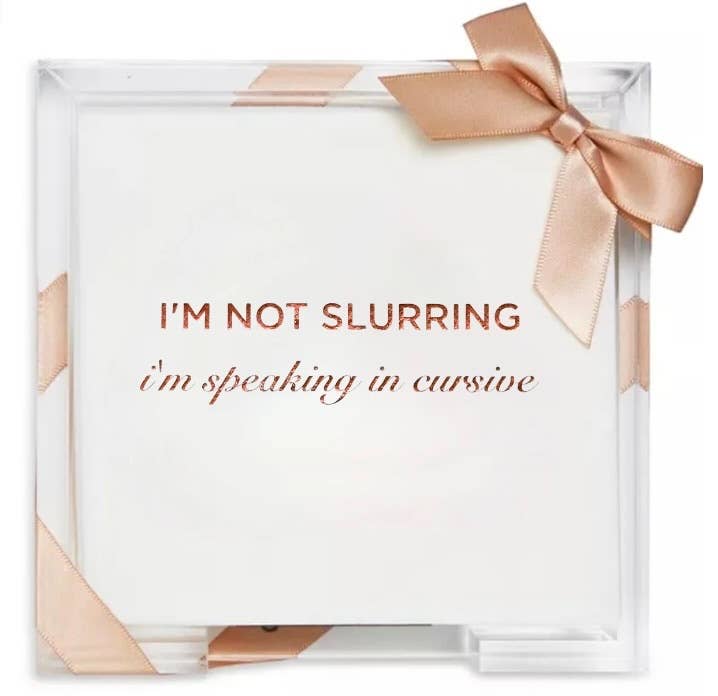 Lined Design - Wholesale Disposable Napkin - Acrylic Cocktail Napkin Hostess Set28