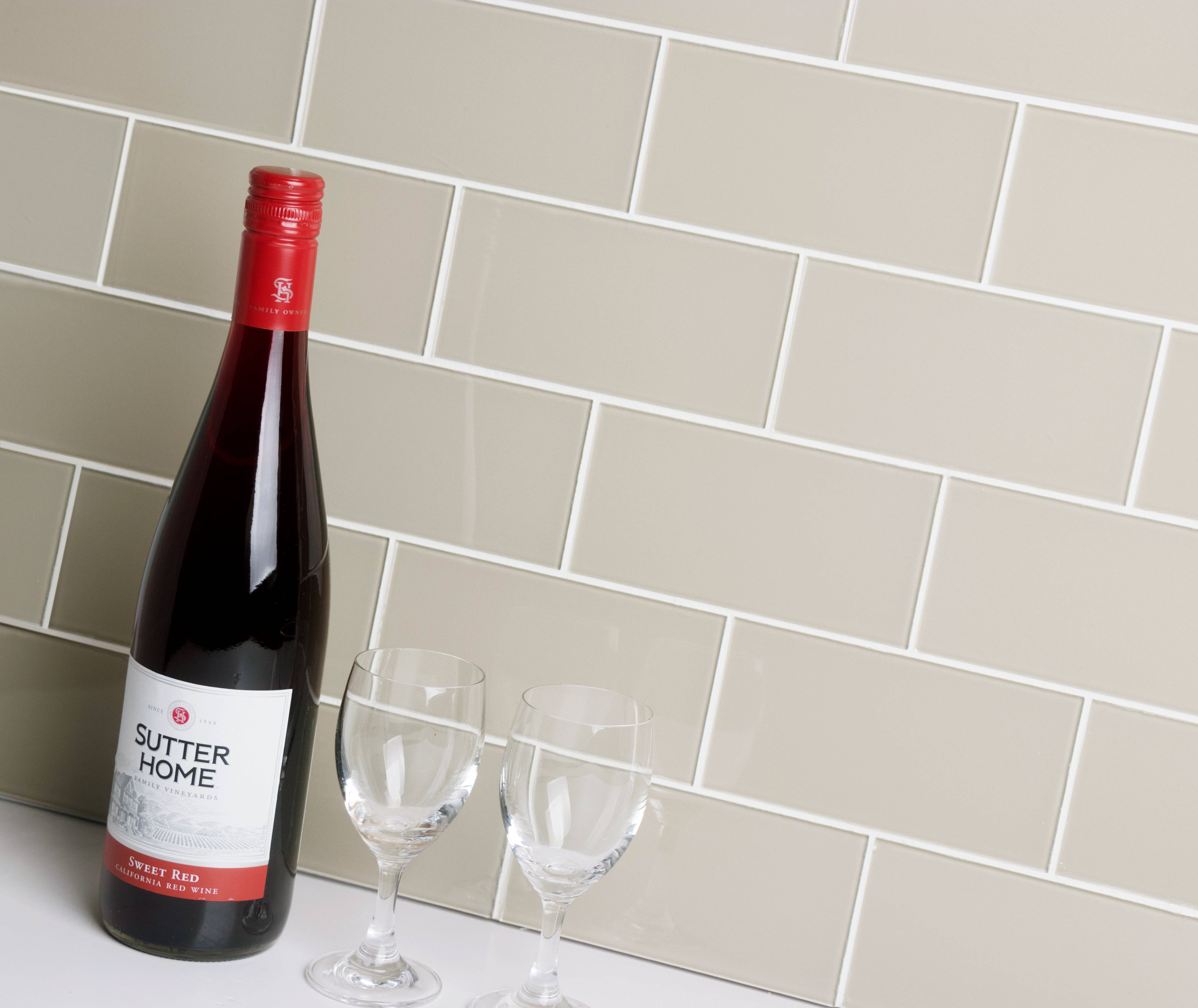 WS Tiles - Vente Carrelages muraux - Carreau de mosaïque en verre de 3" x 6", dosseret pour cuisine et salle de bain - 5 pieds carrés par carton73