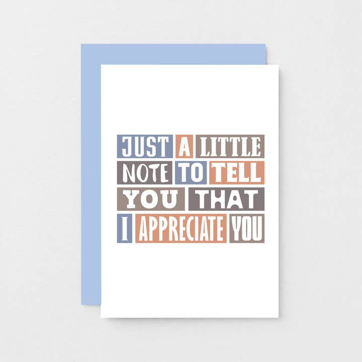 I Appreciate You Card for wholesale by SixElevenCreations