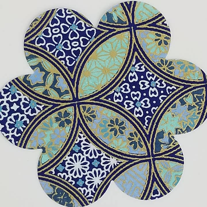 051 Blue Shippo Chiyogami pour la vente par Sweet Space Studio