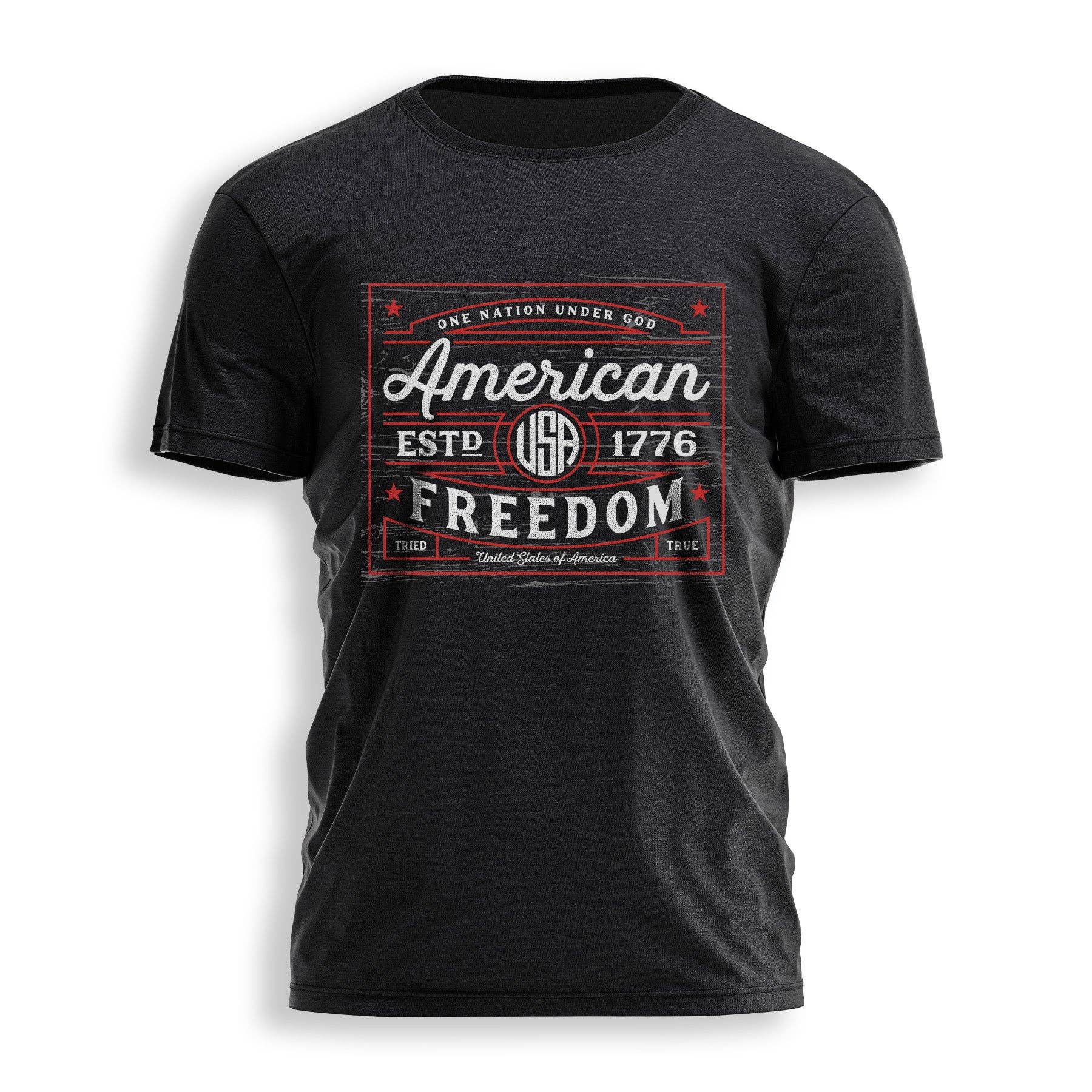 Black American Freedom Tee for wholesale on Faire0