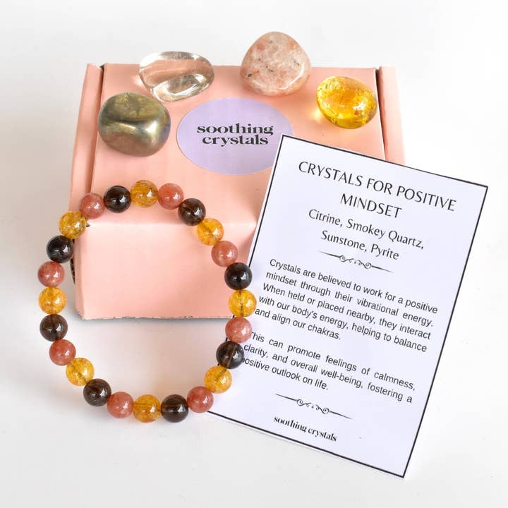 Crystal Gift Set | POSITIVE MINDSET | Crystal Gemstone Set for wholesale by Soothing Crystals