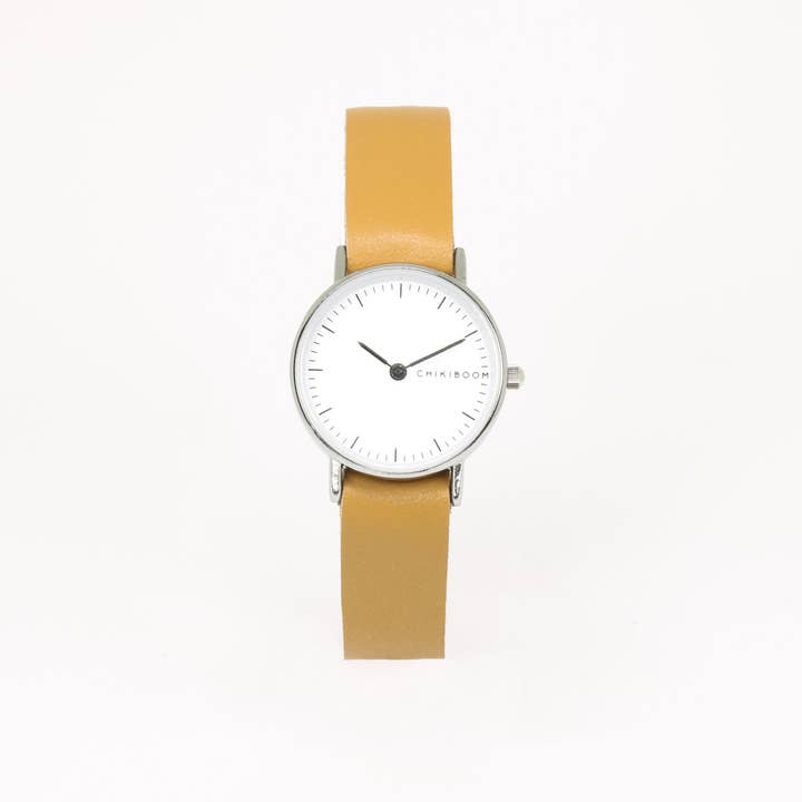 Chikiboom – Großhandel Armbanduhr – Damen – Hellbraun/weiße Damenuhr