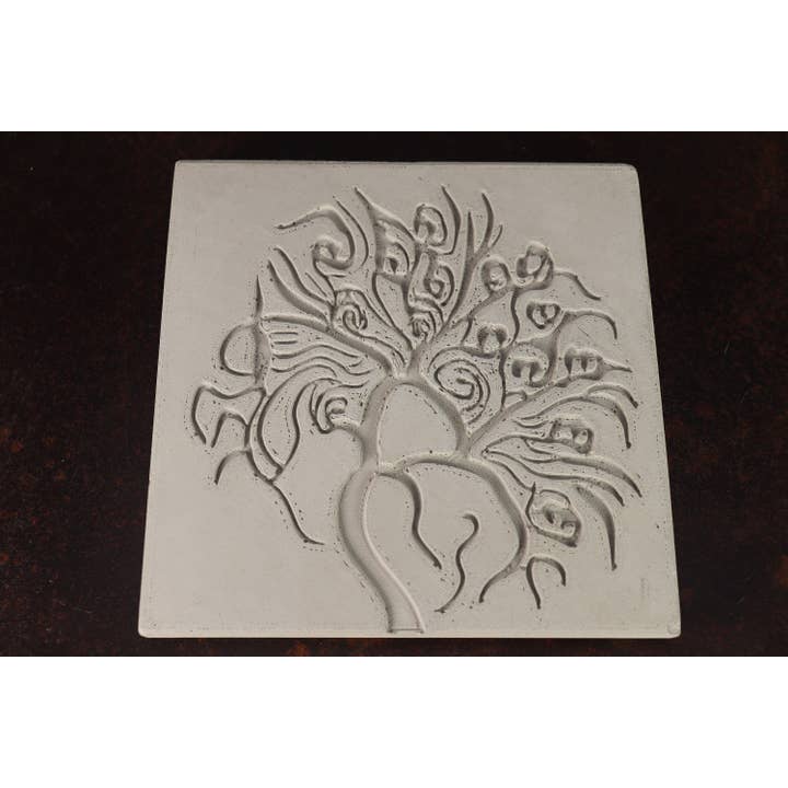 Concrete Trivet - Abstract Tree for wholesale by Atrium Apothecary Inc