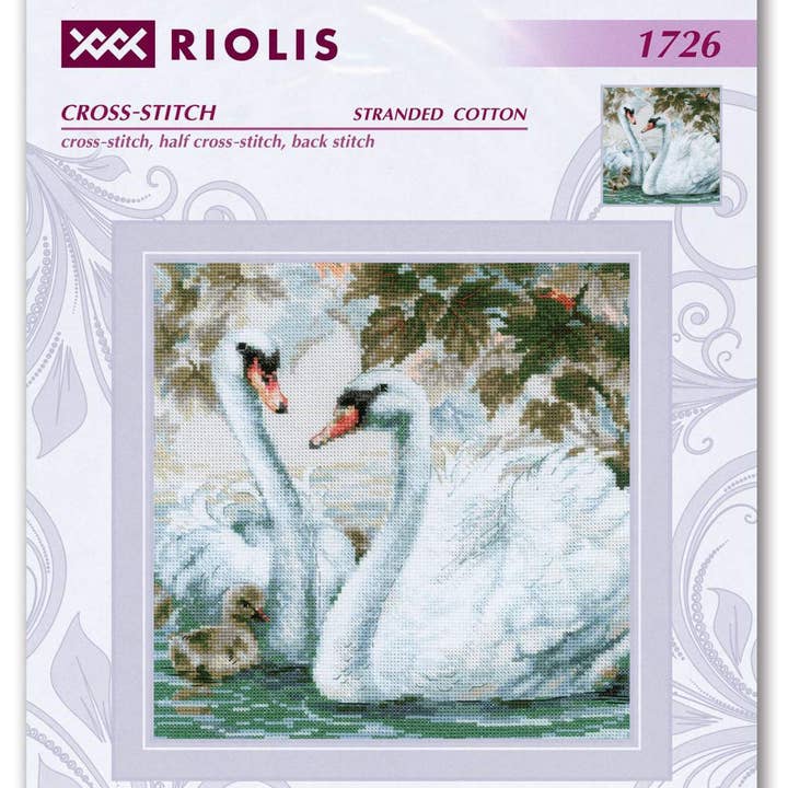 RIOLIS - Wholesale Embroidery/Cross Stitch Supplies - Cross Stitch Kit From Riolis 1726 White Swans1