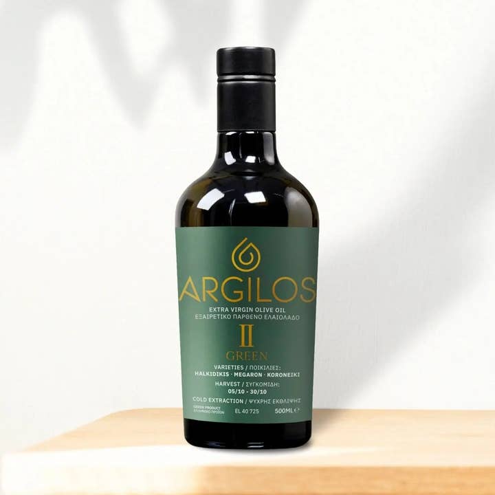 ARGILOS - Wholesale Olive Oil - ARGILOS II GREEN Greek Extra Virgin Olive Oil (500ml)0