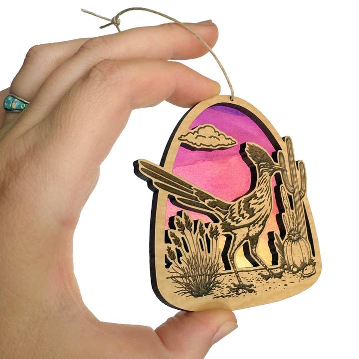 Art by Sharell - Wholesale Ornament Set - Roadrunner Ornament, Desert Animal Ornament2