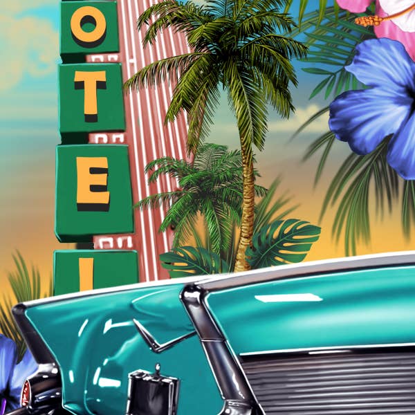 Motel - Art Déco Bel Air Classic pour la vente par Fun Fridge Magnets