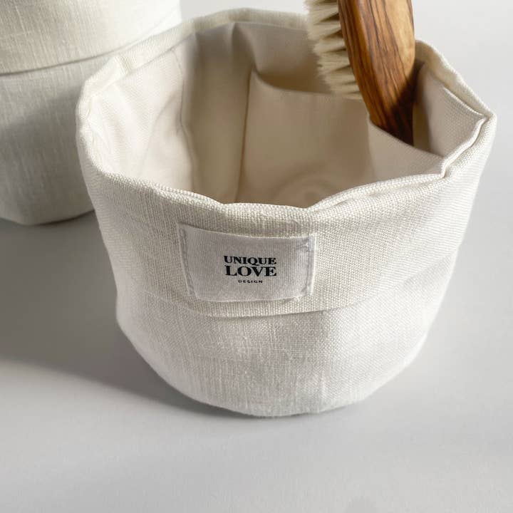 UNIQUE LOVE Design – wholesale Storage bin – Child & baby – Storage baskets set of 2 | pure white