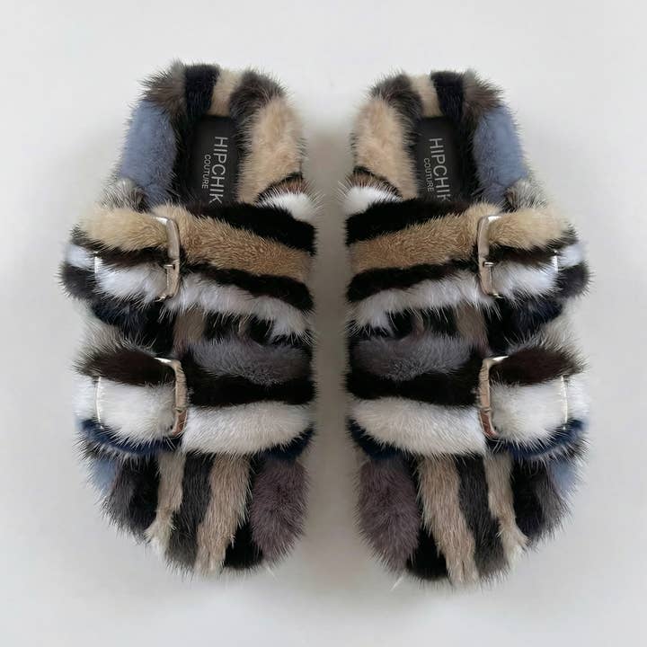 Mink Slide Sandals Skor - Multi Classic för wholesale av Hipchik