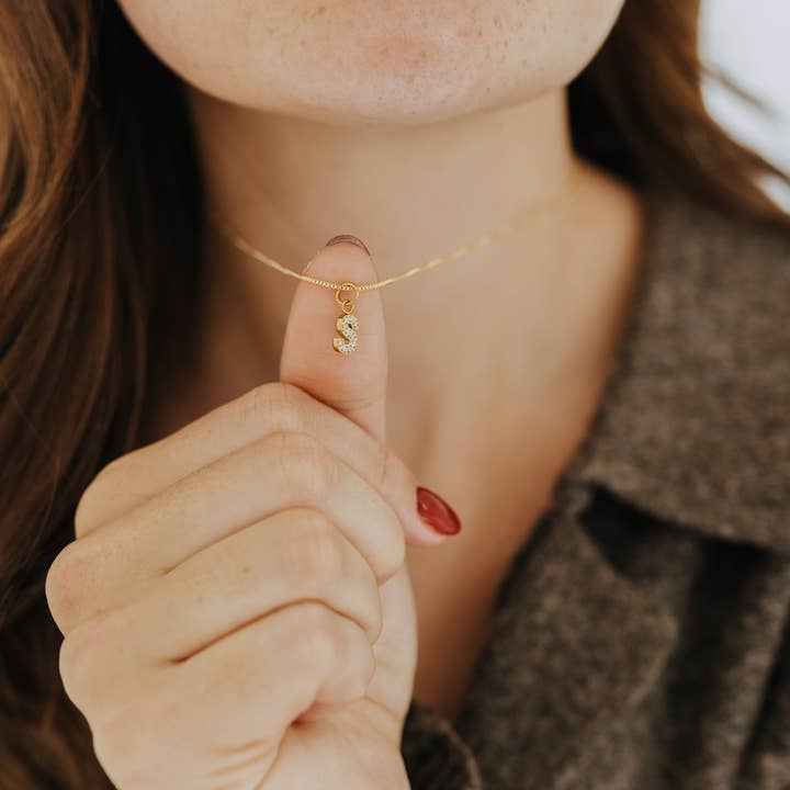 Sydney Rose Co. - Wholesale Pendant/Charm Necklace - Sparkle Letter Pendant Necklace5