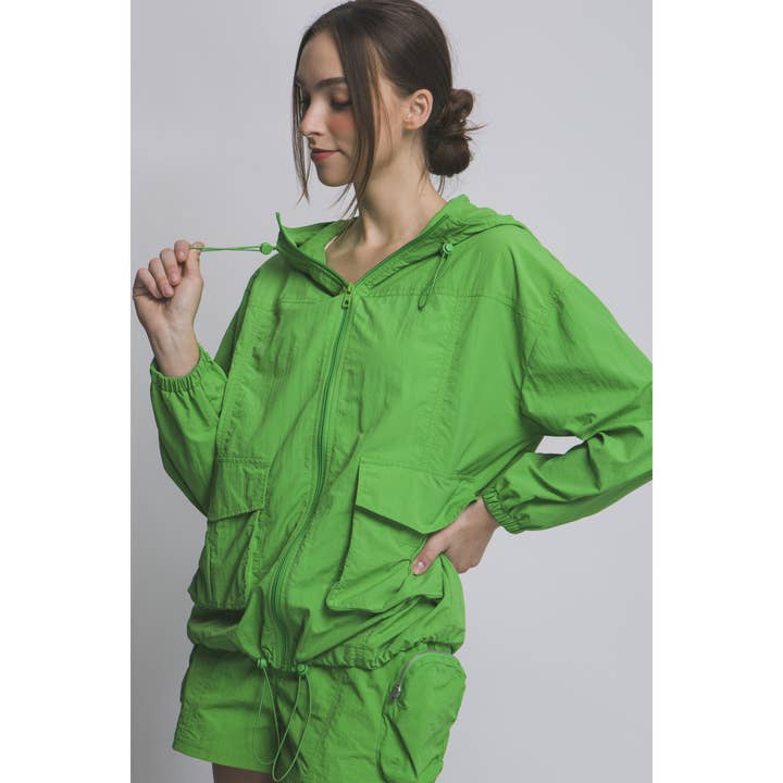 Apolline - Wholesale Windbreaker - Women's - Hooded Windbreaker Jacket with Adjustable Toggles