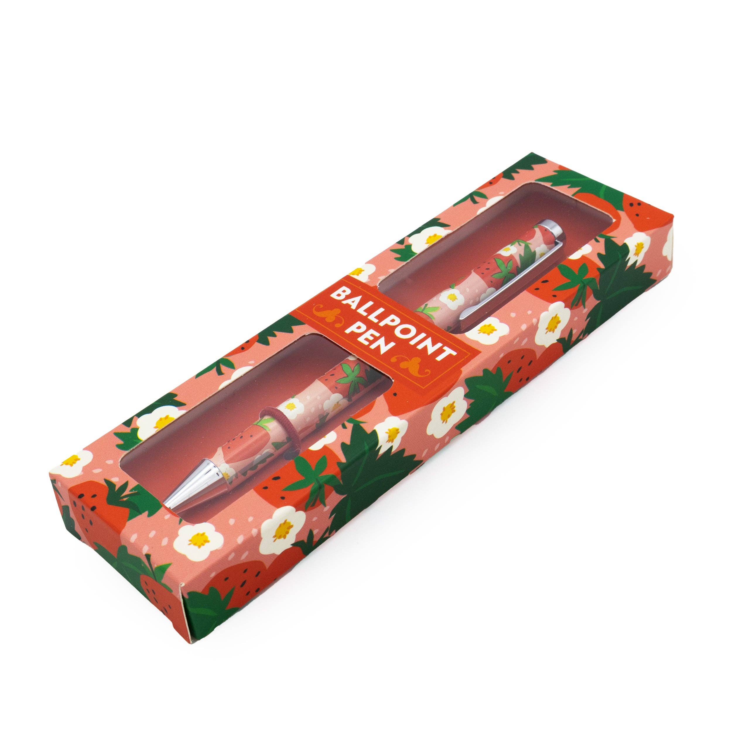 Robert Frederick Ltd - Wholesale Pen - Strawberries Ballpoint Pen in Gift Box – Twist Action – Black Ink – Fruit Design Stationery Gift3