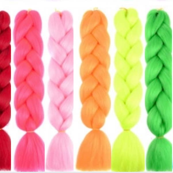 Tangled Hair Care - Wholesale Hair extensions - Synthetic Braiding Hair - Pink/Teal Ombre3