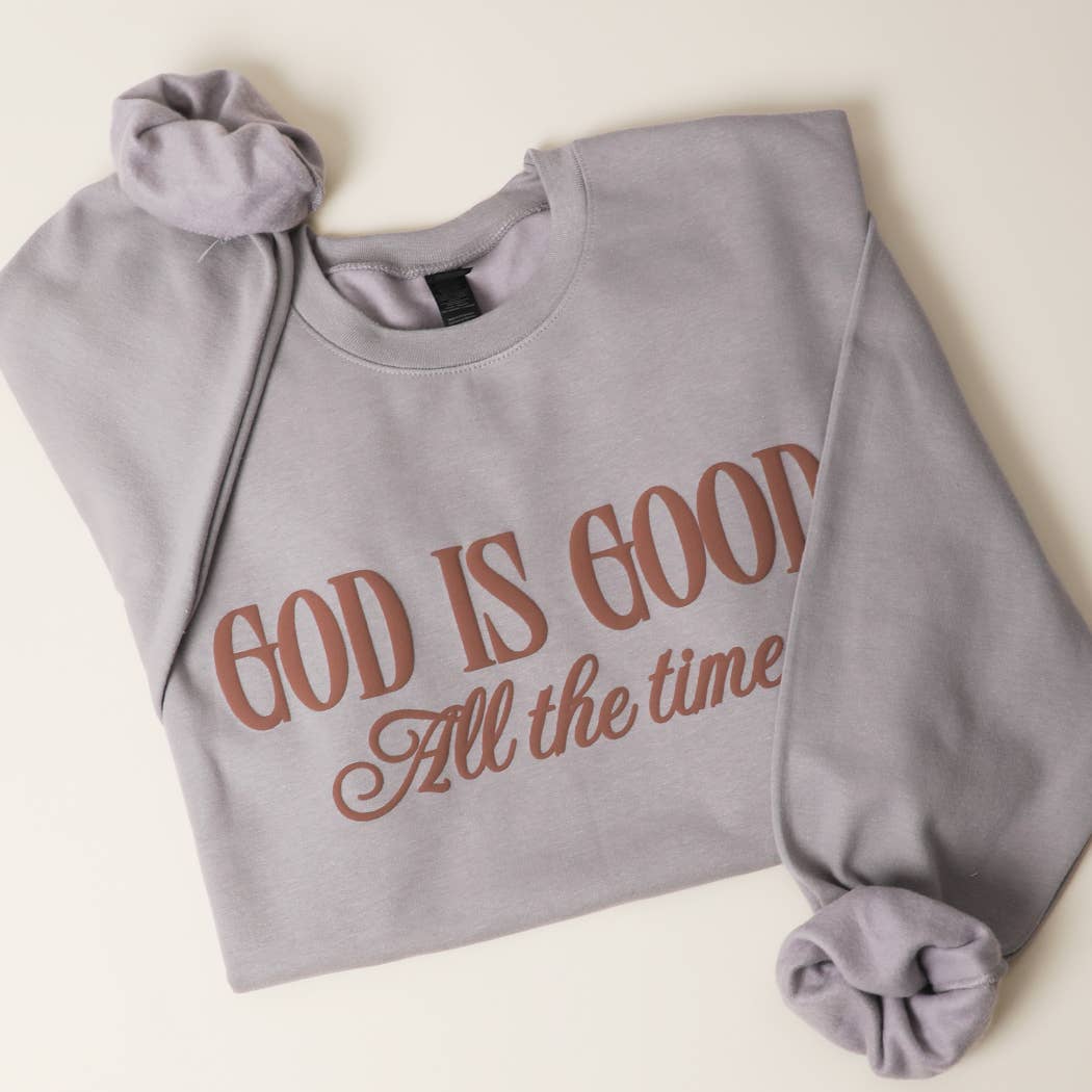 Fashion City - Wholesale Graphic Sweatshirt - Women's - GOD IS GOOD All The Time PUFF MIDWEIGHT Sweatshirt2