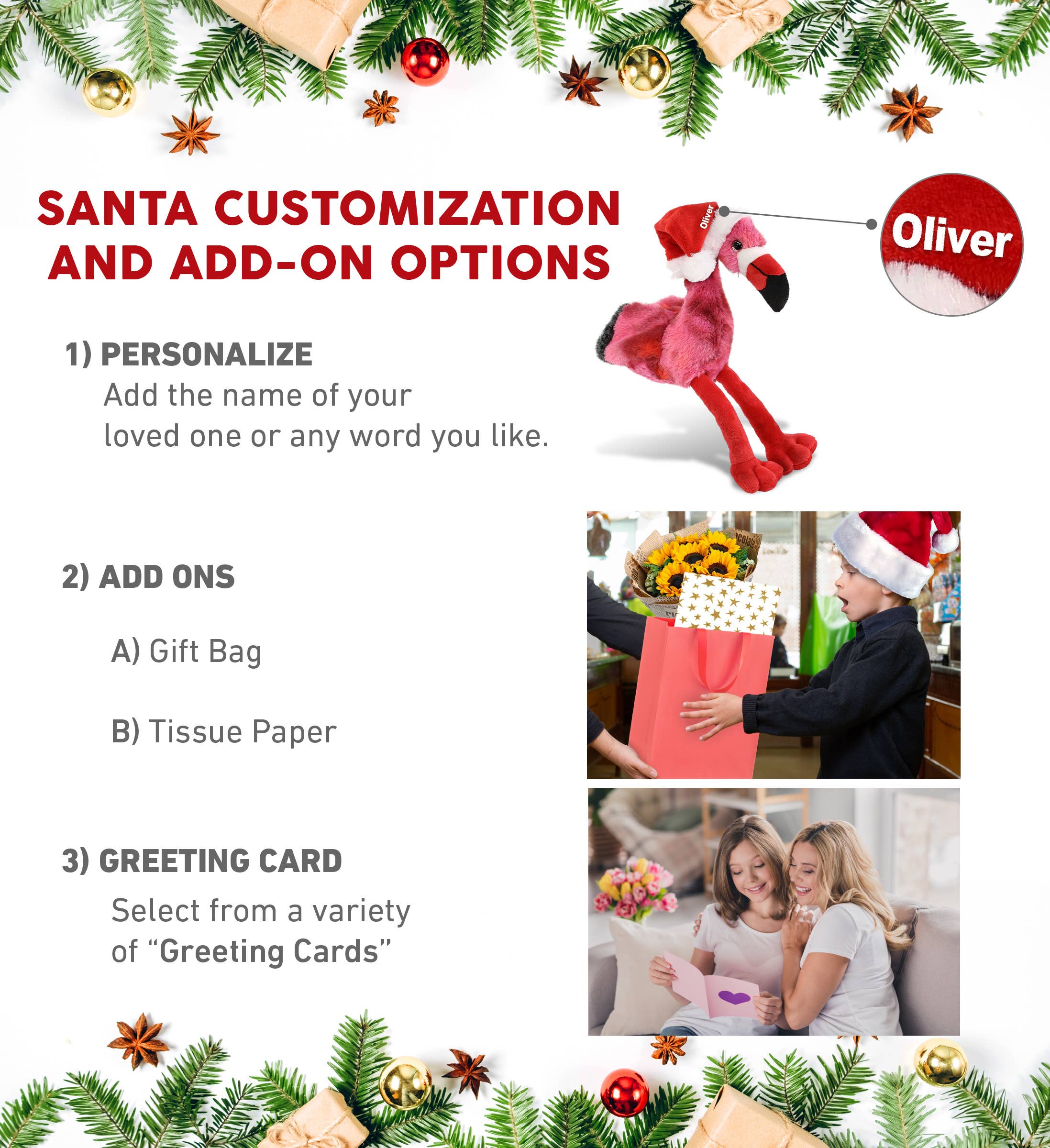 Cota Global – wholesale Fyllda/plyschleksaker - Barn och baby – Plyschjultomte - Supersoft plysch - Rosa batikflamingo 8"1