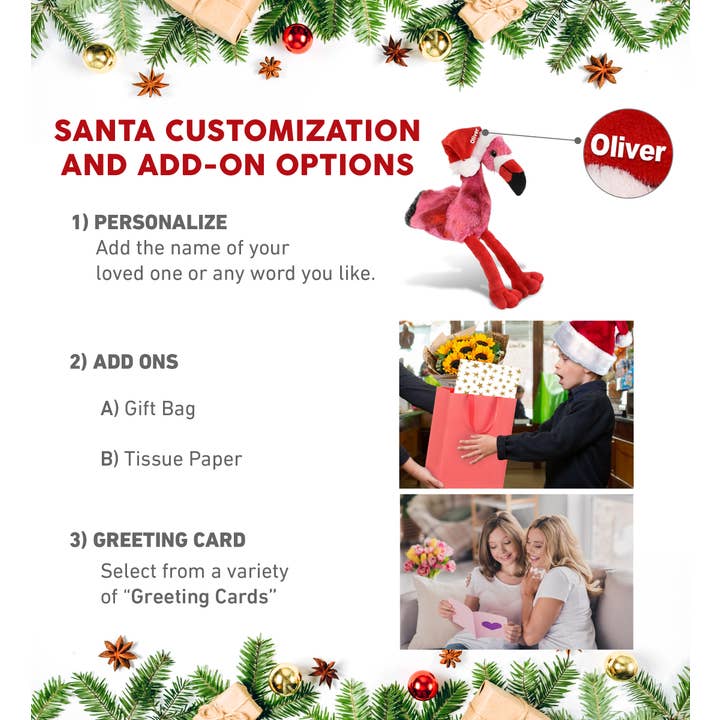 Cota Global – Großhandel Kuschel-/Plüschtier – Kind & Baby – Plüsch-Santa - Superweicher Plüsch - Rosa Batik-Flamingo 8"1